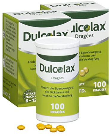 DulcoLax Dragées gegen Verstopfung | 2 x 100 Stk | Abführmittel bei Verstopfung mit Bisacodyl |Befreien planbar am nächsten Morgen |Gut verträglich| Wirken nach ca. 6-12 Stunden |Kein Gewöhnungseffekt