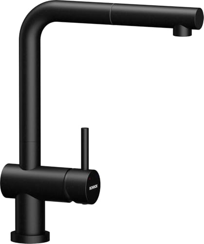 Schock 540125PUR Cuisine EPOS W – Robinet Haute Pression pour fenêtre avec Bec extractible et connecteurs Standard, Puro