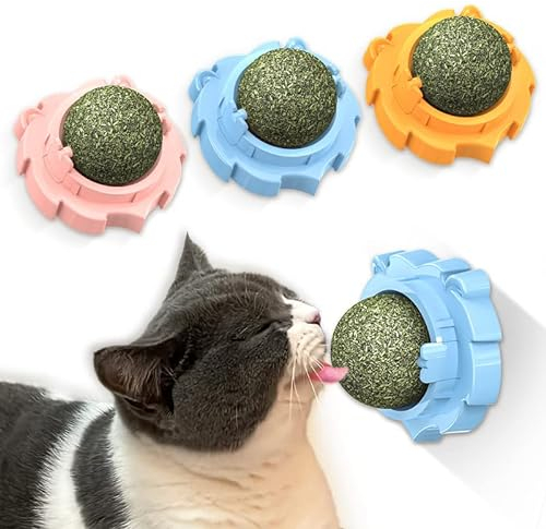 Generisch Katzenspielzeug zum Kauen, Lecken, Entspannen, Wandball, Katzenminze-Spielzeug für Kätzchen, Löwe, Katze, Katzenminze-Ball