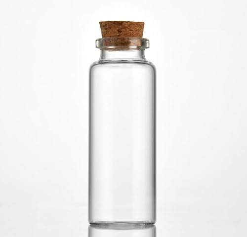 12pcs Botella de Vidrio, 40ml Botes Cristal Pequeños,Botellas de Cristal Con Tapa de Corcho para Invitados Bodas, Decoración, Fiesta, Especias y Mermelada