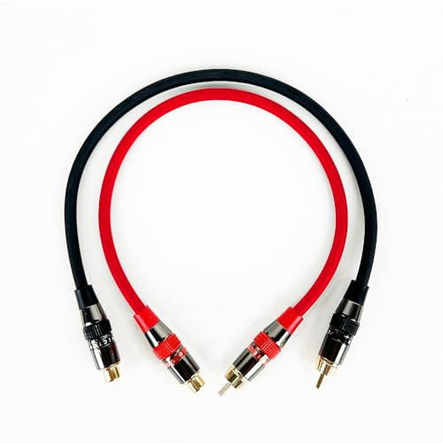 Wnmzxc 2 pièces/paire câbles RCA vers RCA mâle vers mâle câble Audio Aux for Home cinéma HDTV TV DVD CD haut-parleur boîtier amplificateur de puissance 0.3-20M (Color : N1004-N1005-BR-MF, Size : 13m)