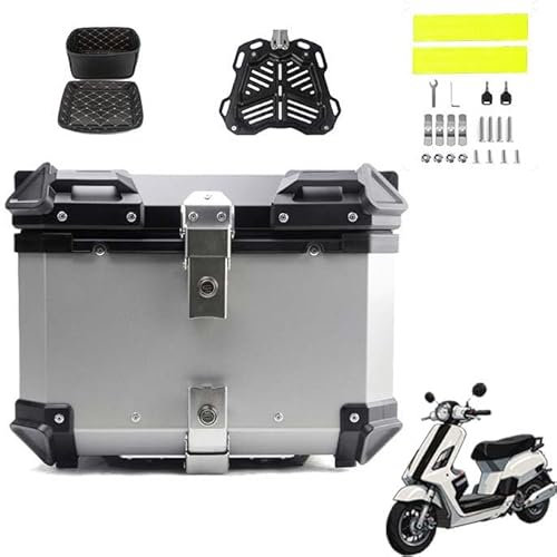 BLAFT Motorradkoffer Topcase für Kymco Xciting 250 300 350 400 400i 250i 300i 350i, Wasserdicht Topcase Aluminium Motorrad Heckbox Reisen Motorradkoffer für Lagerung Helm Motorradkoffer