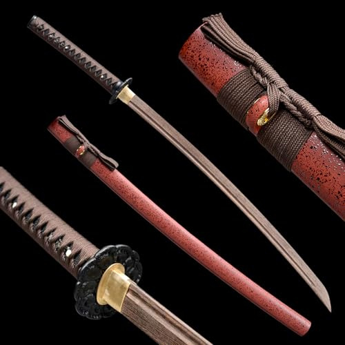 HJHUUA Bokken Fatto a Mano da 103 cm,Spada Samurai in Palissandro Naturale,Katana in Legno per Regali,Allenamento Kendo,Display,Cosplay,Oggetti di Scena,Collezione