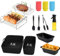 25Pcs Accessori Friggitrice ad Aria per Philips Dual Basket Air Fryer 3000,Set di Accessori Airfryer,Molde de silicona Set di Accessori Airfryer per Moulinex EZ9018,Salter 5.5L/3.5L, Lakeland 5L/3L