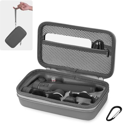 BRDRC Osmo Mobile 8 7P Tasche Bag, tragbarer Aufbewahrungstasche, kompakte Reisetasche Tragetasche für DJI OM 7 7P 8 Vlog Combo Zubehör (für DJI Mic Mini)