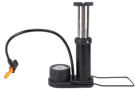 Tbest High-Pressure 120 PSI Bike Foot Pump, Accurate Inflation with Reinforced Hose, Portable Design for On-the-Go Riders, Nozzle Adapters for Multi-Vehicle Use, Ideal for Emergency