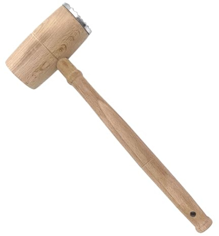 Toyvian Marteau À Viande en Vrac Marteau De Cuisine Maillet À Viande Double Face Maillet De Cuisson en Bois avec Poignée