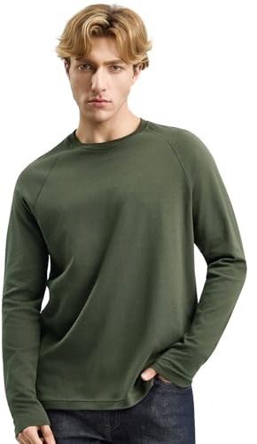 Mega Tshop Raglan Long Sleeve T Shirt Midweight 100% 6.35 oz. Cotton Soft Crew Neck Tee for Men Women Unisex Regular Fit Kambaba XL
