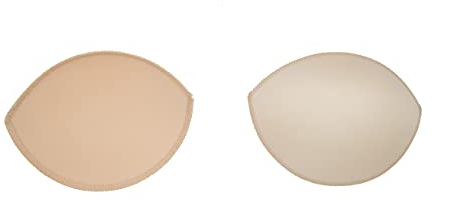 Merceria Pour Toi... Coppia Inserti per Reggiseno No Push up Taglia 1 2 3 4 5 Bianco Nero Nudo Bikini Abito Top Reggiseno Sportivo Coppe Anatomica Rimovibile da Cucire (2, Nudo)