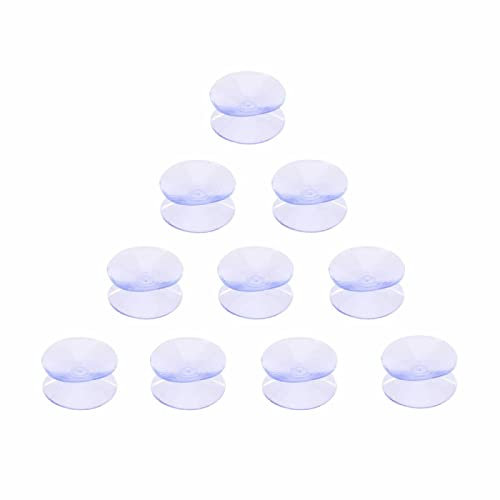 YSJJZRL 10 PCS 2cm Ventose a Doppia Faccia Ventosa in plastica PVC Trasparente Senza Tracce Ventose durevoli per paraurti da Tavolo in Vetro, distanziatori da Tavolo in Vetro e Altro