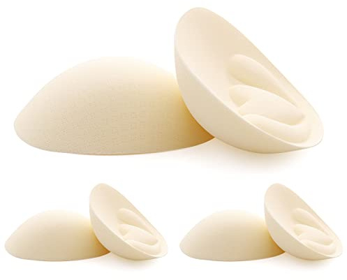 FOOT OF THE TREE Cuscinetti per reggiseno super spessi inserti rinforzatori per seno rimovibili push up coppe per reggiseno imbottiture 3 set, Beige-4 cm., M