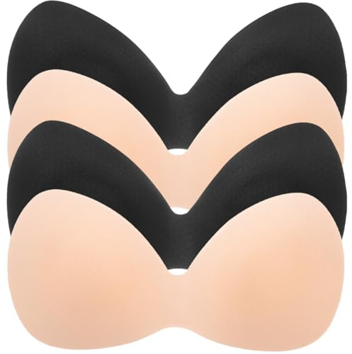 Healifty Almohadillas De Sujetador Integradas De Látex U Invisible Transpirable para Yoga Y Ropa Interior Deportiva Antideslizante 10X4X1.2 Pulgadas