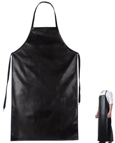 CZlinOduMMX Grembiule Impermeabile Nero, Per Lavare i Piatti, Chef, Macellaio, Parrucchiere, Lavapiatti, Pulizia, Toelettatura Cani