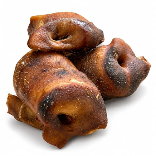 Getrocknete Schweineschnauzen für Hunde, natürliche Kauartikel & Kausnack aus Schwein, proteinreich, leicht verdaulich, ohne Getreide & künstliche Zusätze, luftgetrocknet, Lucze, (1kg)