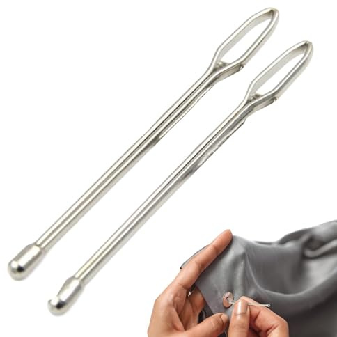 Afurl Utensile per infilare, elastica – 2 pezzi in metallo con cappuccio, accessori da cucito in gomma, semplice set di ricambio per con coulisse, per costumi da bagno e pantaloni