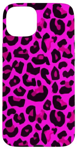 Pink Muster Leopard Design Leo Hülle für iPhone 15 Plus