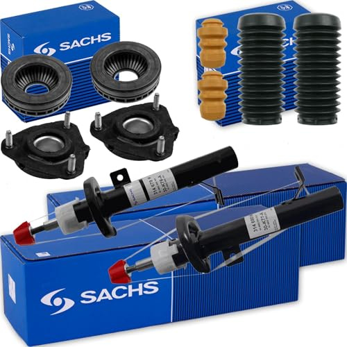 2x SACHS Gasdruck Stoßdämpfer + Domlager vorne passend für Fiesta V JH JD