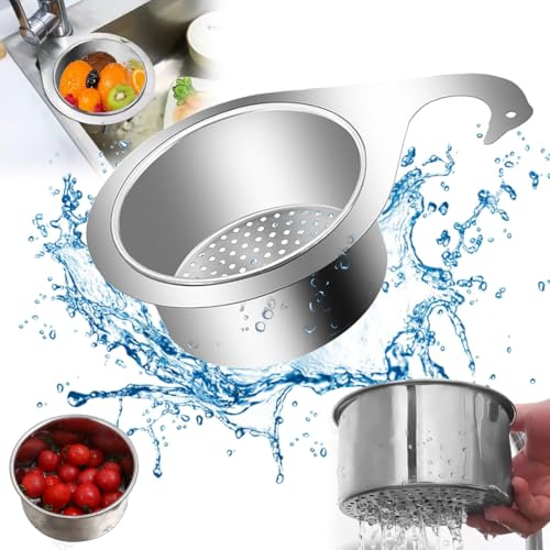 SHSMPXOY Sink strainer basket Cesta de Drenaje de Acero Inoxidable en Forma de Cisne para Fregadero Cesta de Drenaje Multifuncional para Filtrar Residuos de Cocina y Lavar Verduras(1PCS)