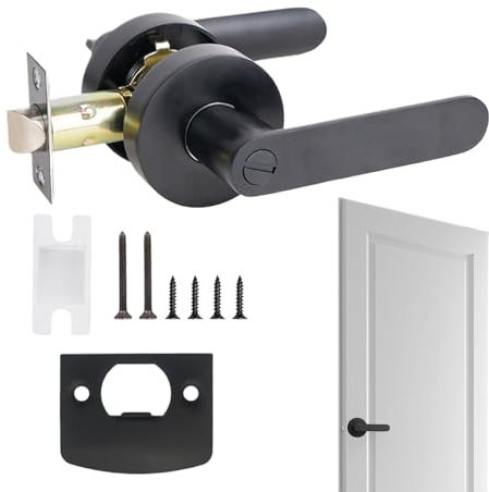 per porta per la privacy, serratura per il bagno, robusta serratura senza chiave, per porta interna per camera da letto, bagno