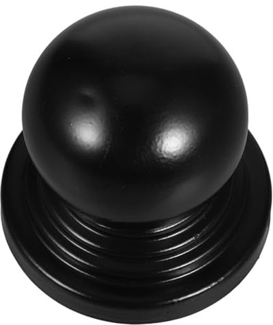 Operitacx Metal Ball Post Cap Black Fence Post Caps with Ball Top Finial for Garden Fences and Railings 3.66 Inch Decorative Pipe Cap Protective Cover Easy Installation