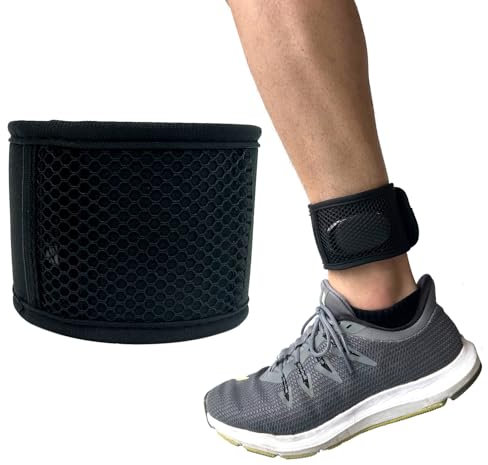 KOSTOO Adjustable Wear Ankle Strap Band with Mesh Pouch Compatible with Fitbit Inspire 3/Charge 6/Ace 3/Samsung Galaxy Fit3/Runlio/Xiaomi/FITVII Fitness Tracker (13inch)