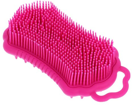 ROMISBABA Cepillo Masajeador de Silicona para Ducha y Champú Exfoliante Corporal y Masaje Relajante para Cabelludo Seco y Húmedo Limpieza Profunda y Duradera