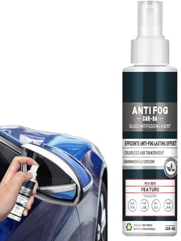 GkgWuxf Limpiador de parabrisas de coche, 100 ml, antivaho para ventanas, limpiador en aerosol para lentes, gafas, auriculares, herramientas de limpieza antivaho para interiores y exteriores
