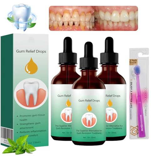 3PCS Gum Repair for Receding Gums with a Toothbrush