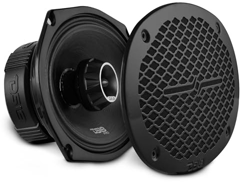 DS18 PRO-ZT69 6x9-Inch 2 Way Pro Audio Midrange Speakers with Built-in Bullet Tweeter, 4-Ohms, 550W Max, 275W RMS - Red Metal Mesh Grill Included (1speaker)