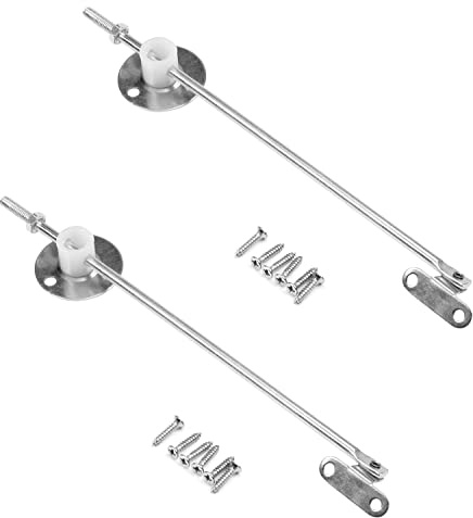 MroMax Soporte de bisagra de metal para armario de 200 mm de longitud, 2 unidades