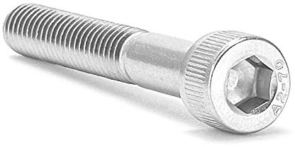 Edelstahl 304, Innensechskantschrauben, Zylinderkopfschrauben, Becherkopfschrauben-M4 * 35 (5 Stk.) Zahnlänge 20