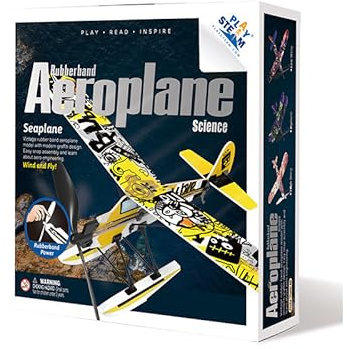 PLAYSTEM Rubber Band Aeroplane Seaplane STEM Kit