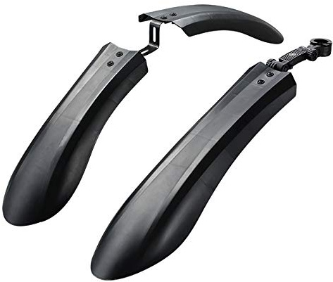 YFCTLM Fahrradschutzblech 4.0 Wide Fat Fahrrad Fender 2ST Snowmobile Fahrrad Flügel 26-29 Zoll Fahrrad Vorne Hinten Kotflügel Widen for Fatbike Fenders (Color : Black(1pair))