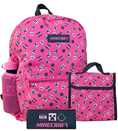 Minecraft Kinder Lunchpaket Rosa 4-teiliges Set