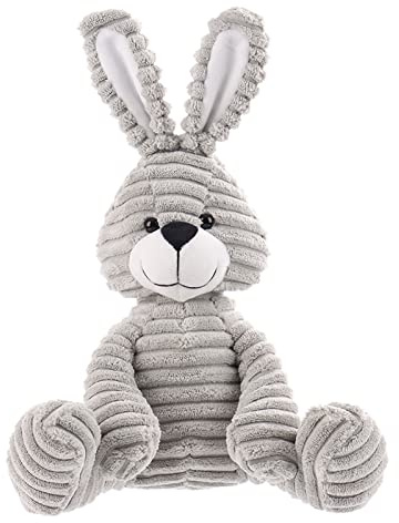 Apricot Lamb – Kuscheltier grau Hase 23 cm – Plüsch Spielzeug Plüschtier für Kinder und Baby – Flauschiger Stofftier zum Spielen, Geschenk & Kuscheln – Gemütliches Schmusetier – Cord Ka