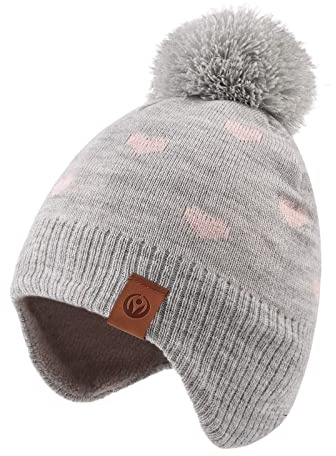 XIAOHAWANG Baby Strickmütze Winter Babymütze Junge Warme Kindermütze Junge Beanie Mütze Dicke Wintermütze für Herbst,Winter