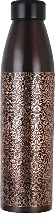 Zap Impex Kupfer-Wasserflasche für ayurvedische Vorteile – handgefertigte Reise-Wasserflasche im antiken Design, 900 ml