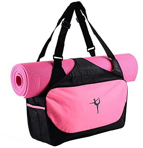 Minghunian Yogatasche, Reisetasche, Kapazität Yogamatten-Rucksack, Sporttasche, Yoga-Tasche, Pink