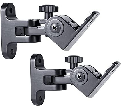 TEmkin Speaker Stands,Speaker Wall Mount Stand, Heavy Duty Speaker Wall Bracket, Home Surround Sound System Bookshelf Satellite Speakers, Hold Up To 66lbs/30kg