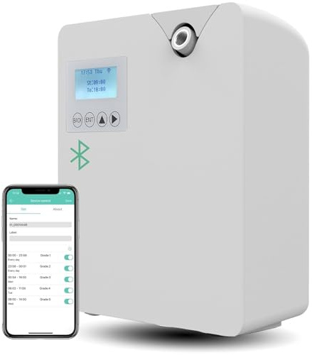 Bewinner Máquina de Aire de Aroma Inteligente con Tecnología de Nebulización, Difusor Profesional de Aceite Esencial sin Agua de 300 Ml, Difusor de Aroma de Nebulización sin Agua para el