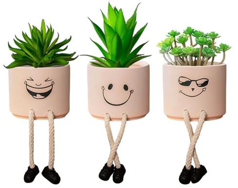 YekouMax Künstliche Pflanzen, Mini Kunstpflanzen, Plastikpflanzen für Wohnzimmer, Zimmer, Schlafzimmer, Badezimmer, Tischdeko, Schreibtisch, Büro, Balkon Aesthetic Dekor oder Stifteköcher
