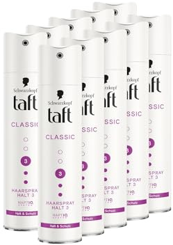 Schwarzkopf Taft Haarspray Classic (10 x 250 ml), Haltegrad 3 Haarstyling, Haarspray für alle Haartypen, Halt und Schutz, vegane Formel*