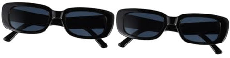 CALLARON 2 Stk Sonnenbrille mit quadratischem Rahmen Vintage Sonnenbrille aus den 70er Jahren quadratische Gläser trendige sonnenbrille damen sonnenbrille eckige Augenbrauen Reisegeschenk