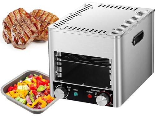 Asador EléCtrico Para Carne De 1700 W/3400 W, Con 4/8 Ranuras Para Asar, Tiempo Y Temperatura Ajustables, Temperatura MáXima De 800 ℃, Adecuado Para Cocinas Interiores,A-220V
