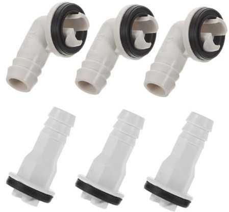 MOBUTOFU 6pcs Modern Design Air Conditioner Drain Hose Kit Bend Fitting for Outdoor Units Water Pipe Interface