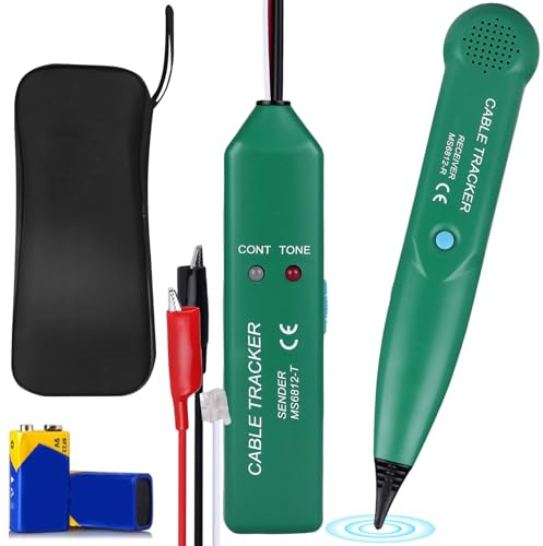WIYETY Leitungssuchgerät Kabelbruch Suchgerät: Kabelfinder Kabeltester Leitungssucher, Cable Tracker, Kabel-Tracer für Netzwerkkabel-Tester, Durchgang des Testschaltkreises