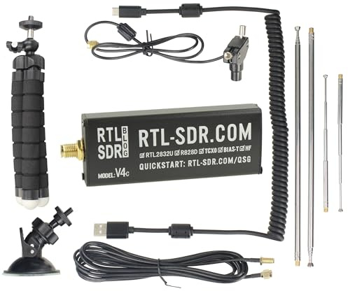 Impulsfoto RTL-SDR Blog V4 USB-C SDR R828D HF Bias Tee SMA SDR Empfänger mit Antennen Set + USB Kabel Abgeschirmt