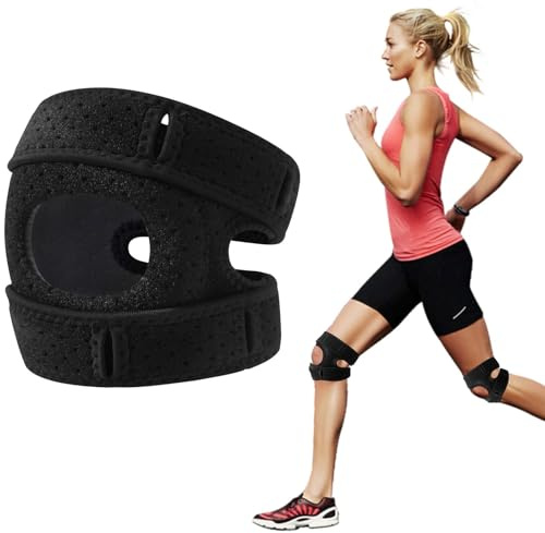 Rylae Rodilleras Menisco y Ligamento, Rodilleras Ajustables Soporte de Rodilla, Rodillera Deportiva Mujeres y Hombres, para Caminar, Correr y Aliviar el Dolor de Articulaciones (Negro)