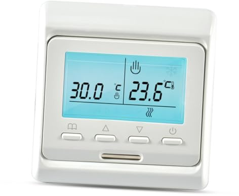 FONDOTIN Termostato Digitale Programmabile LCD per Riscaldamento Pavimento Controller Aria Calda Alta Affidabilità e Modalità Manuale o Programmata per Edifici Residenziali e Commerciali