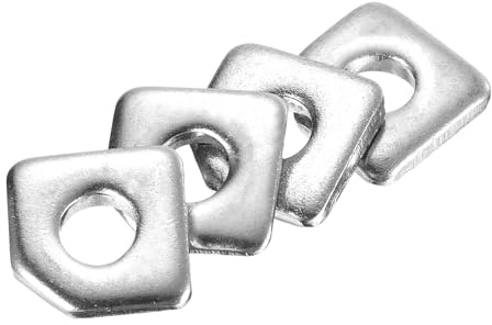 QUARKZMAN 15Pz Rondelle Quadrate Smussate M6x16x3.6 Acciaio Inox Rondella Piatta Angolo Mancante Per Canale Acciaio Rondelle A Cuneo Per Livellamento Spessore